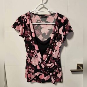 Flower Covered Dress Shirt